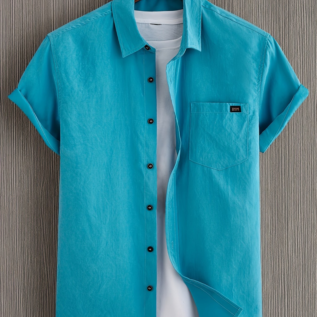 Men's Short-Sleeve Shirt, Casual Button-Down