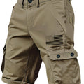 Men's Cargo Shorts, Multi-Pocket Khaki, Casual Streetwear