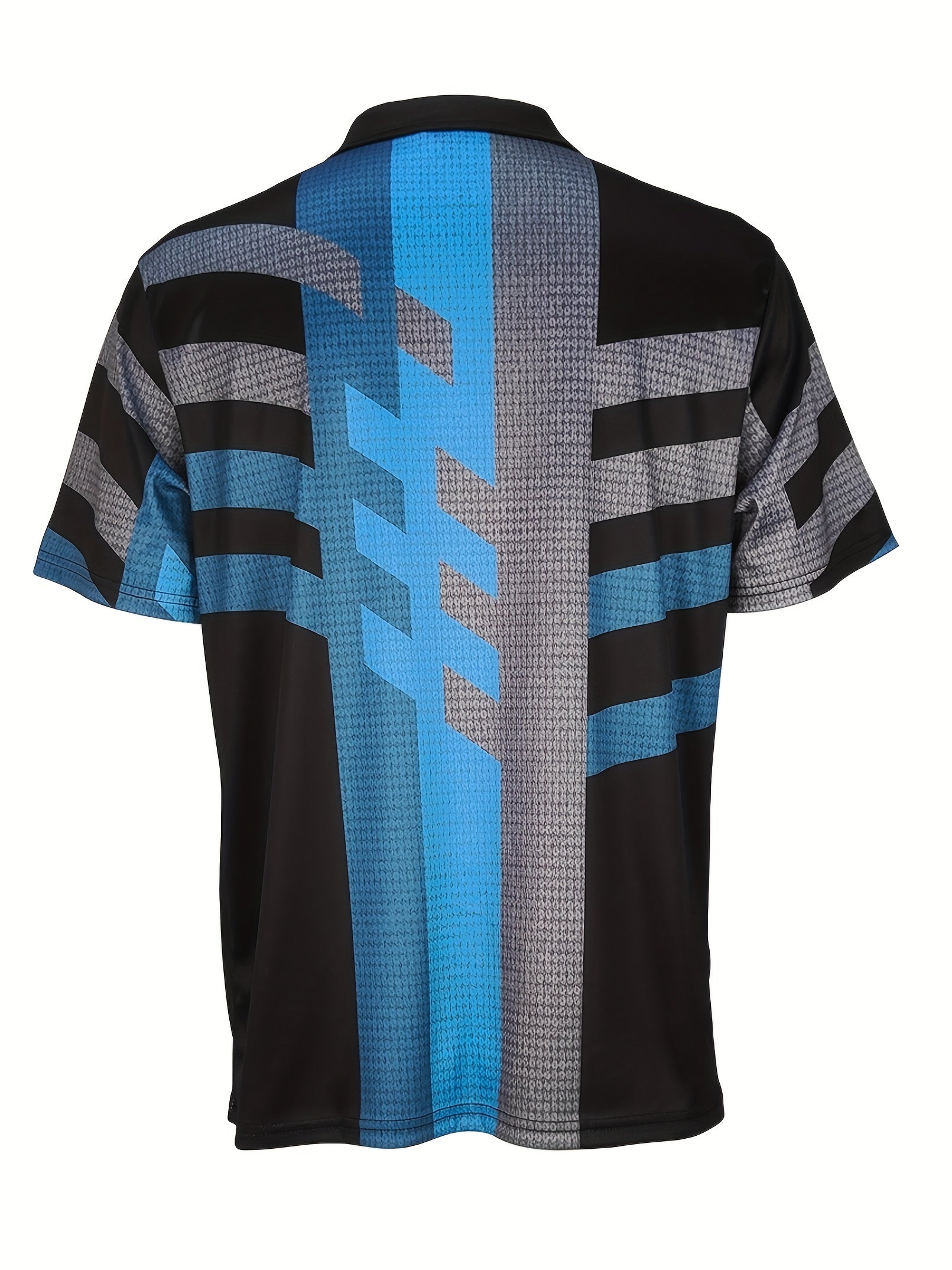 Men's Short-Sleeve Shirt, Striped, Button-Up Casual