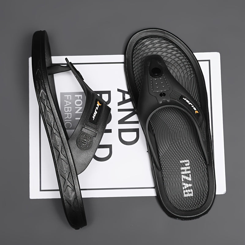 Men's Toe-Post Flip-Flops, Non-Slip Beach