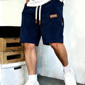 Men's Corduroy Shorts, Loose Cargo Bermuda, Retro Casual