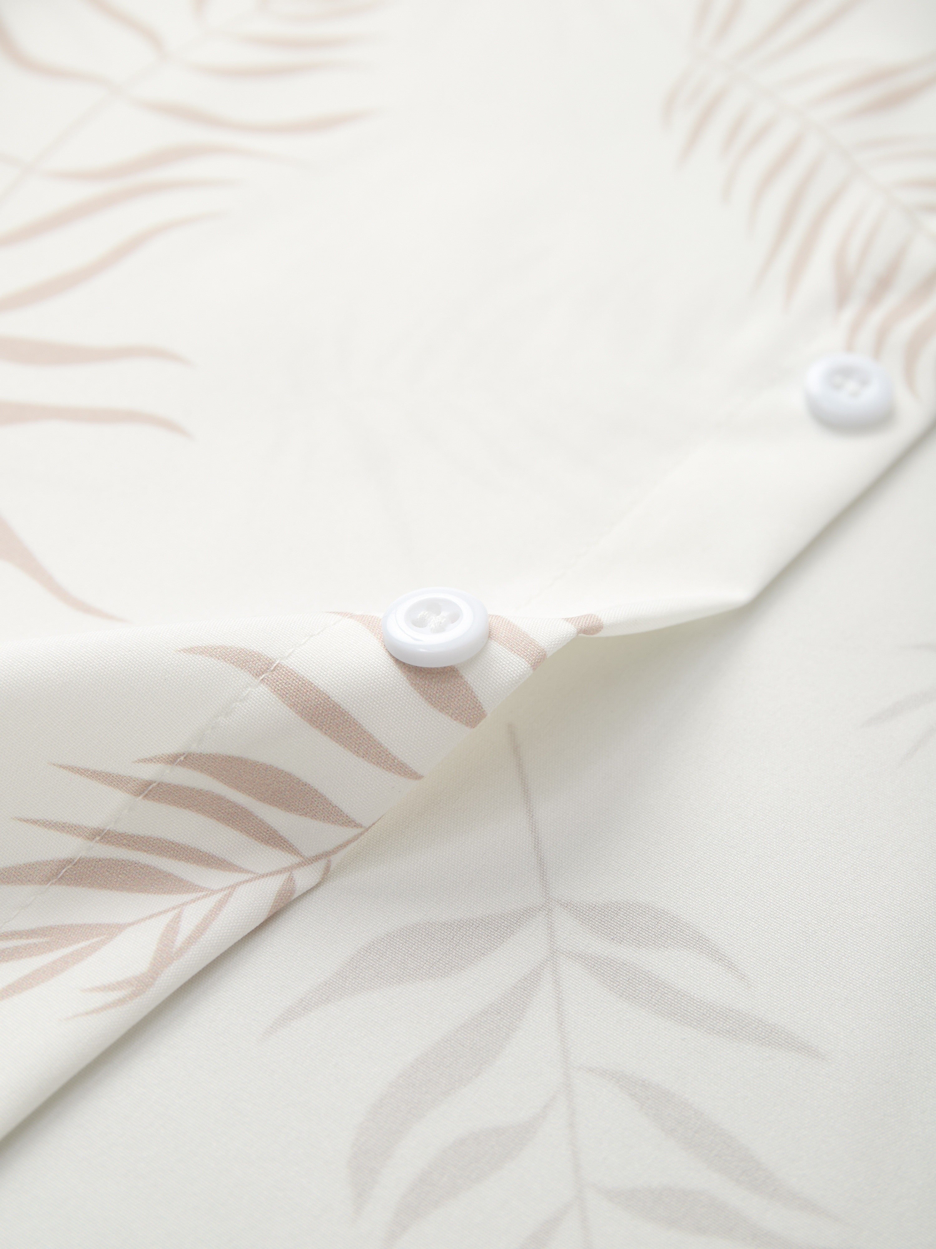 Men's Leaf-Print Shirt & Shorts Set, Short-Sleeve
