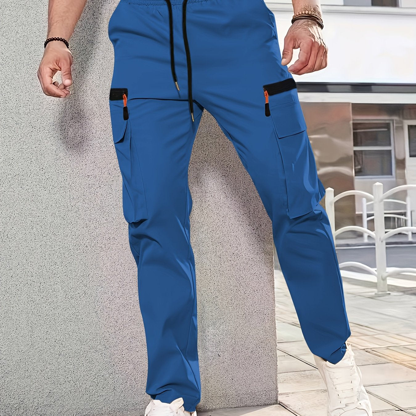 Men's Cargo Pants, Multi-Pocket, Straight-Cut Casual