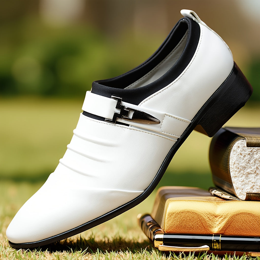 Men's Pointed-Toe Dress Shoes, Lace-Up British Style