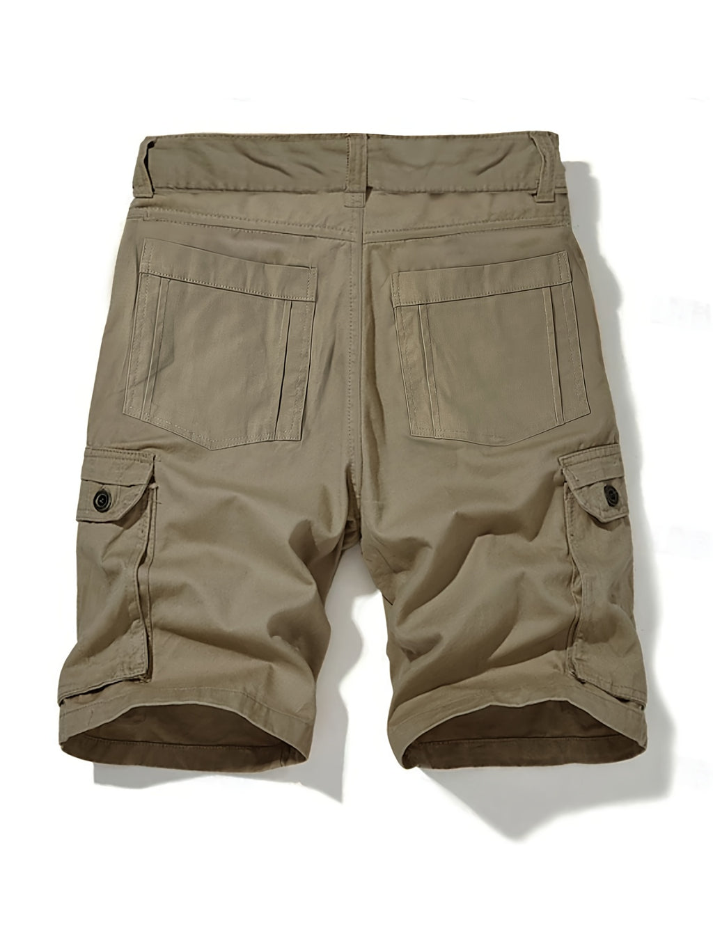 Men's Cargo Shorts, Multi-Pocket Khaki, Casual Streetwear