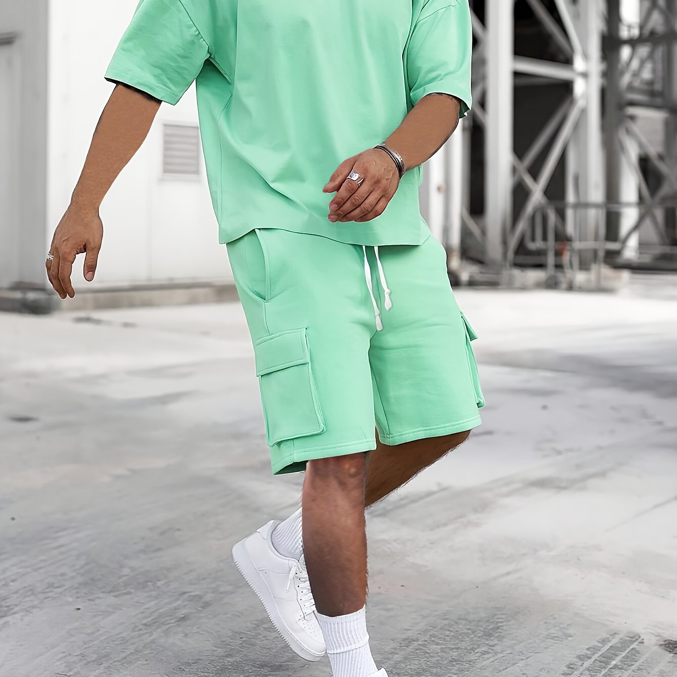 Men's Sport Shorts Set, Casual Two-Piece