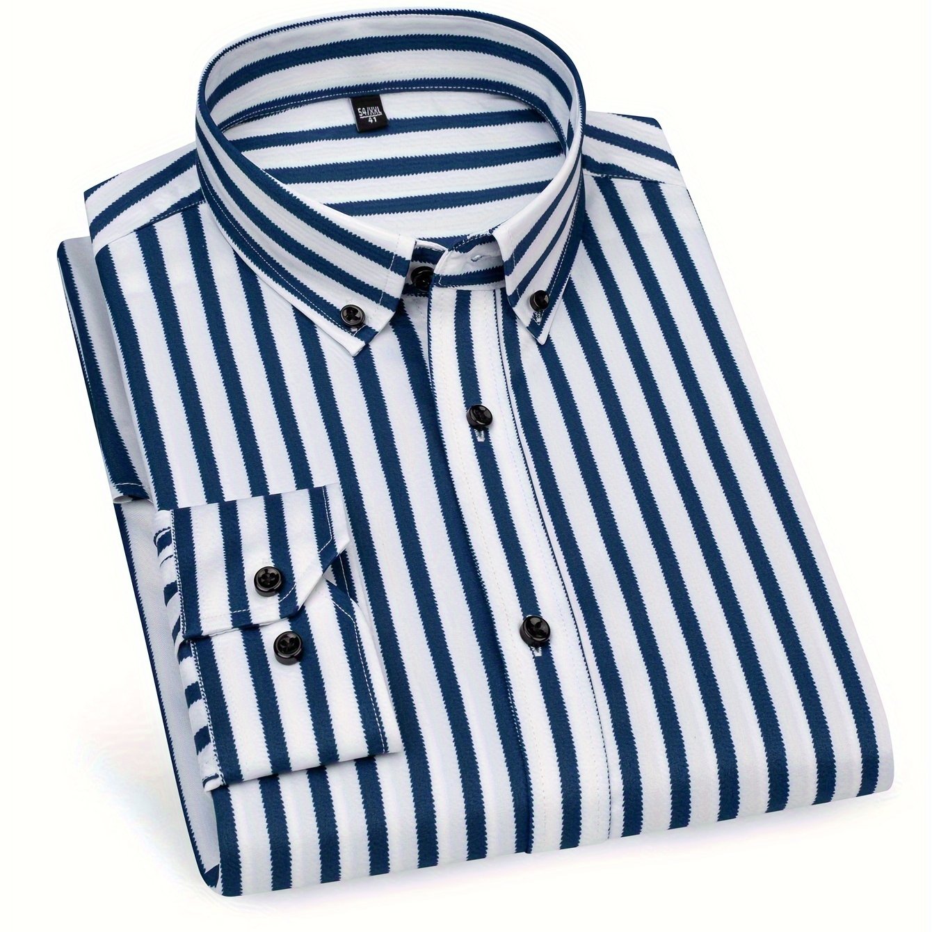 Men's Long-Sleeve Shirt, Vertical Stripe, Slim Dress