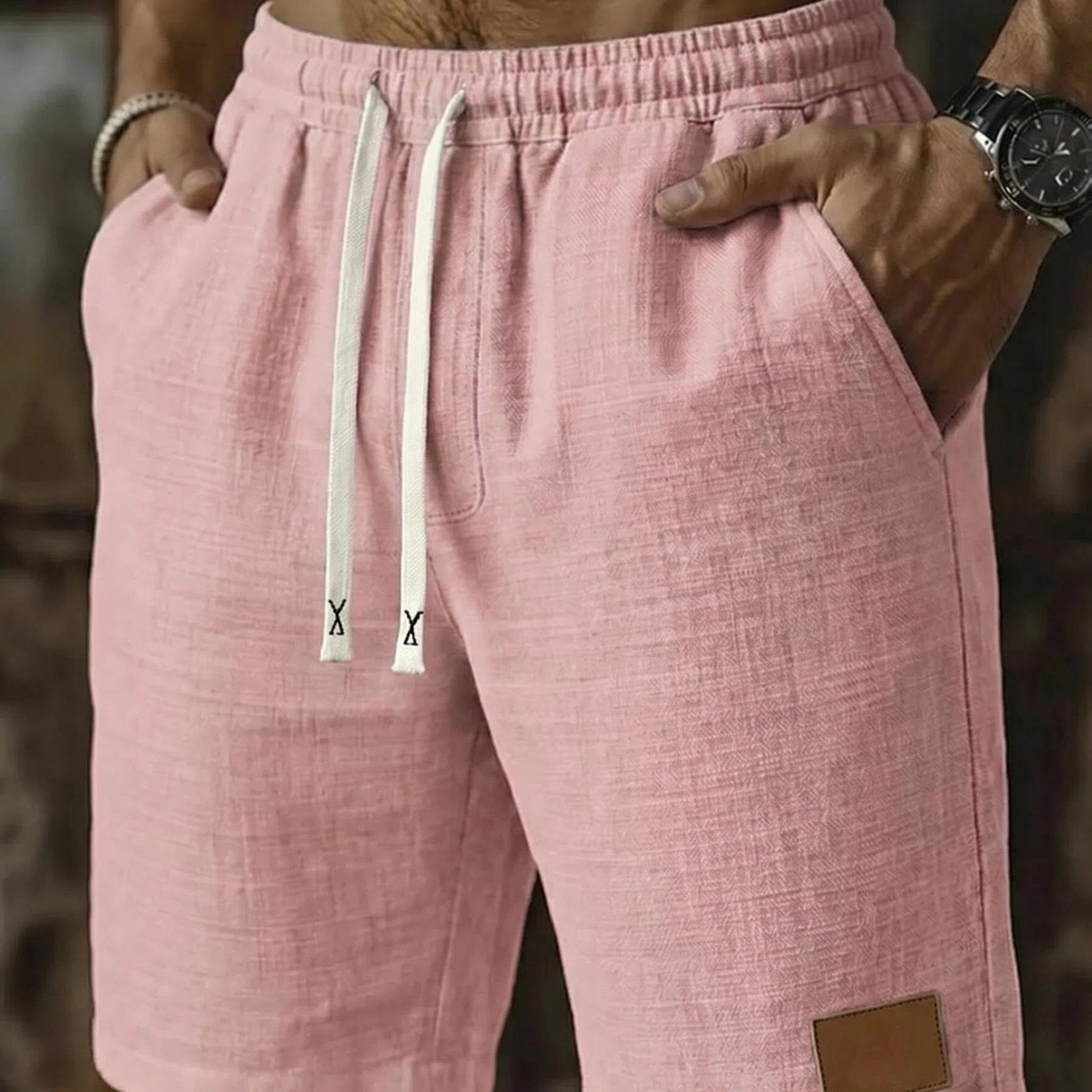 Men's Summer Shorts, Drawstring, Casual with Pockets