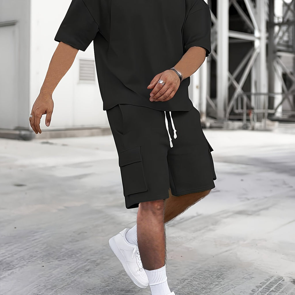 Men's Sport Shorts Set, Casual Two-Piece