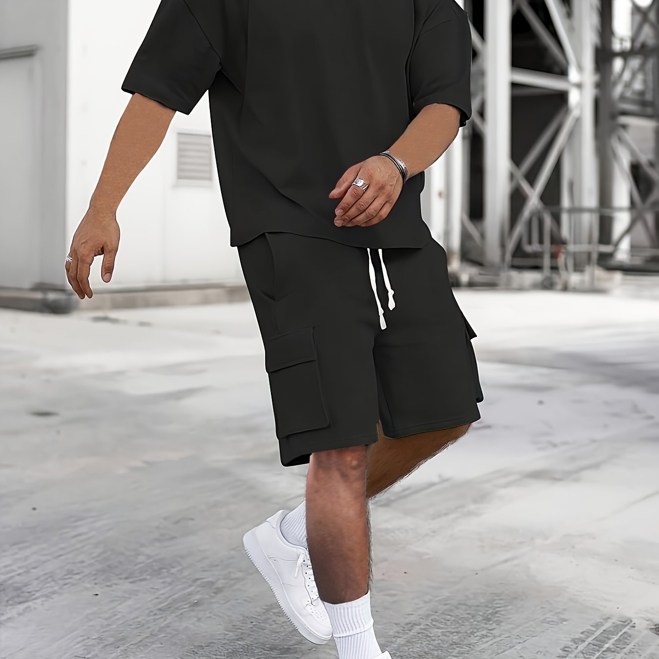 Men's Sport Shorts Set, Casual Two-Piece