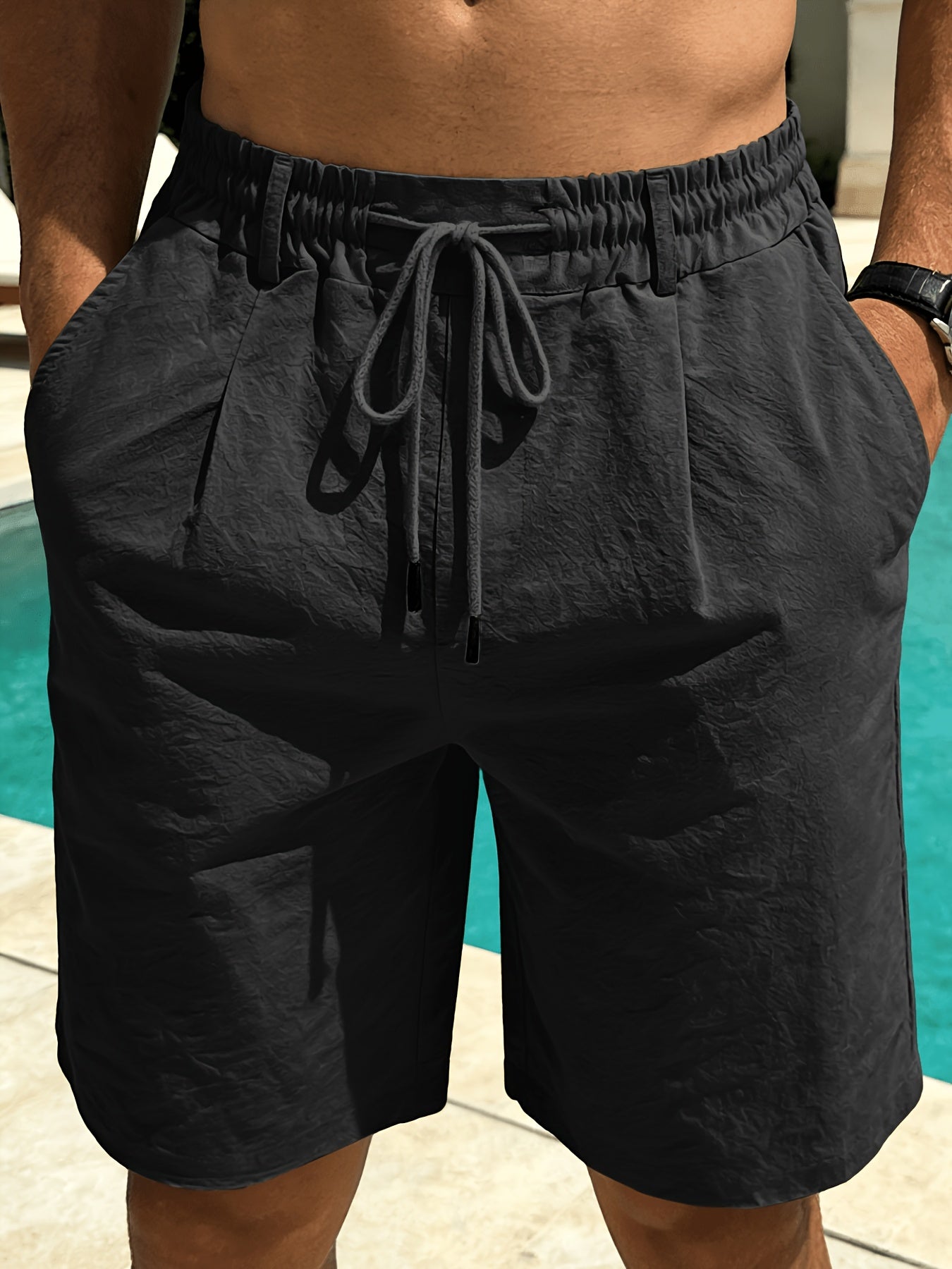 Men's Linen Shorts, Breathable, Retro Casual Summer