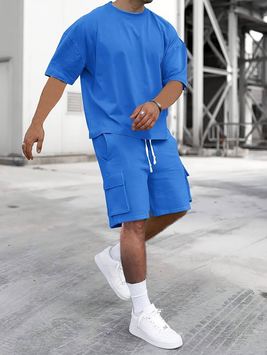 Men's Sport Shorts Set, Casual Two-Piece