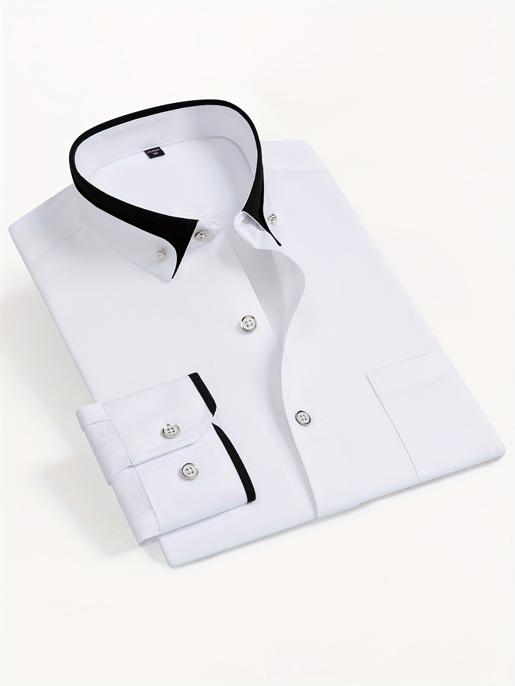 Men's Long-Sleeve Shirt, Color-Block, Stretch Dress
