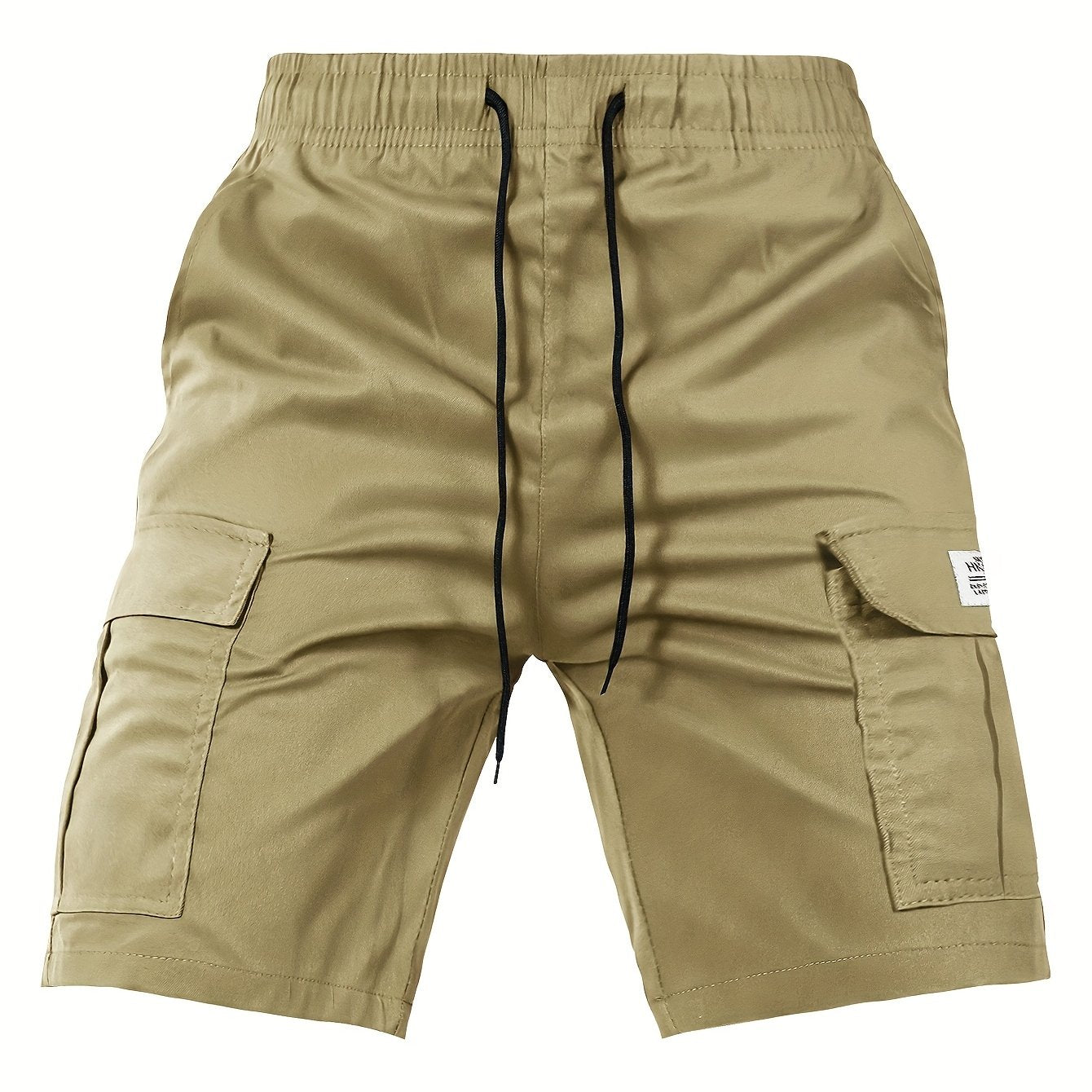 Men's Cargo Shorts, Elastic Waist Drawstring, Large Pockets
