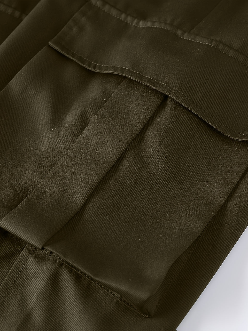 Men's Cargo Trousers, Multi-Pocket, Straight-Leg Drawstring