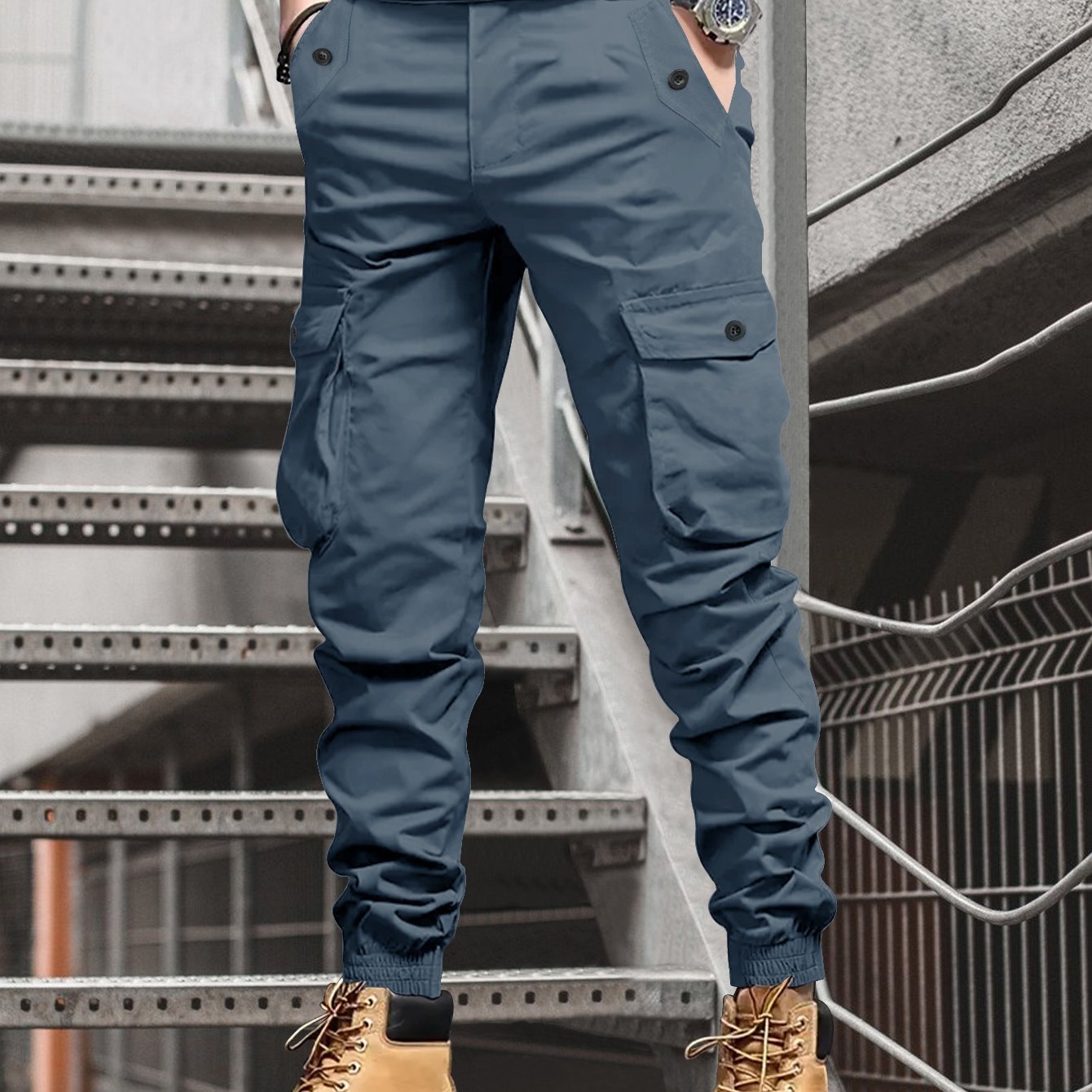 Men's Casual Ankle Pants, Drawstring, Tapered Lightweight
