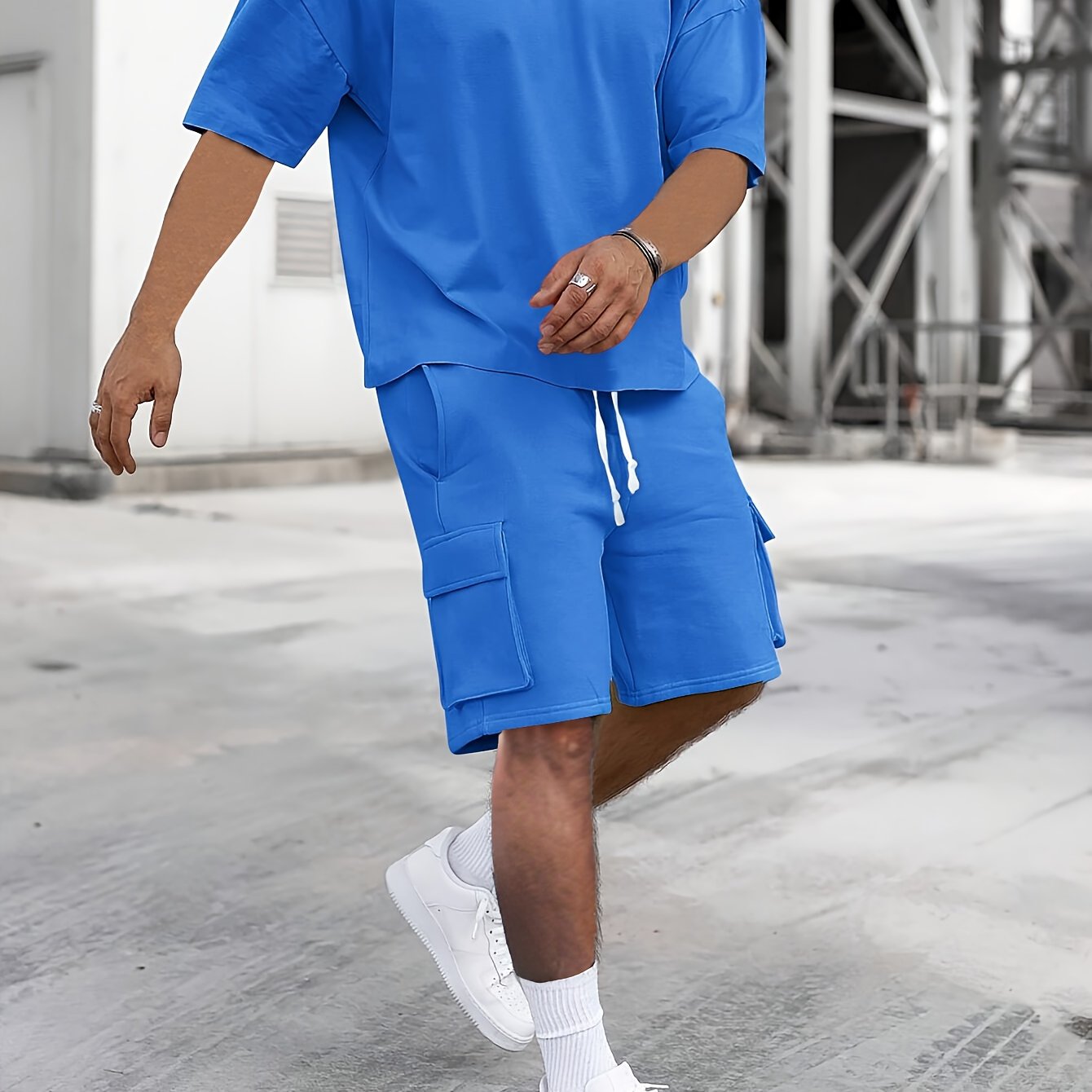 Men's Sport Shorts Set, Casual Two-Piece