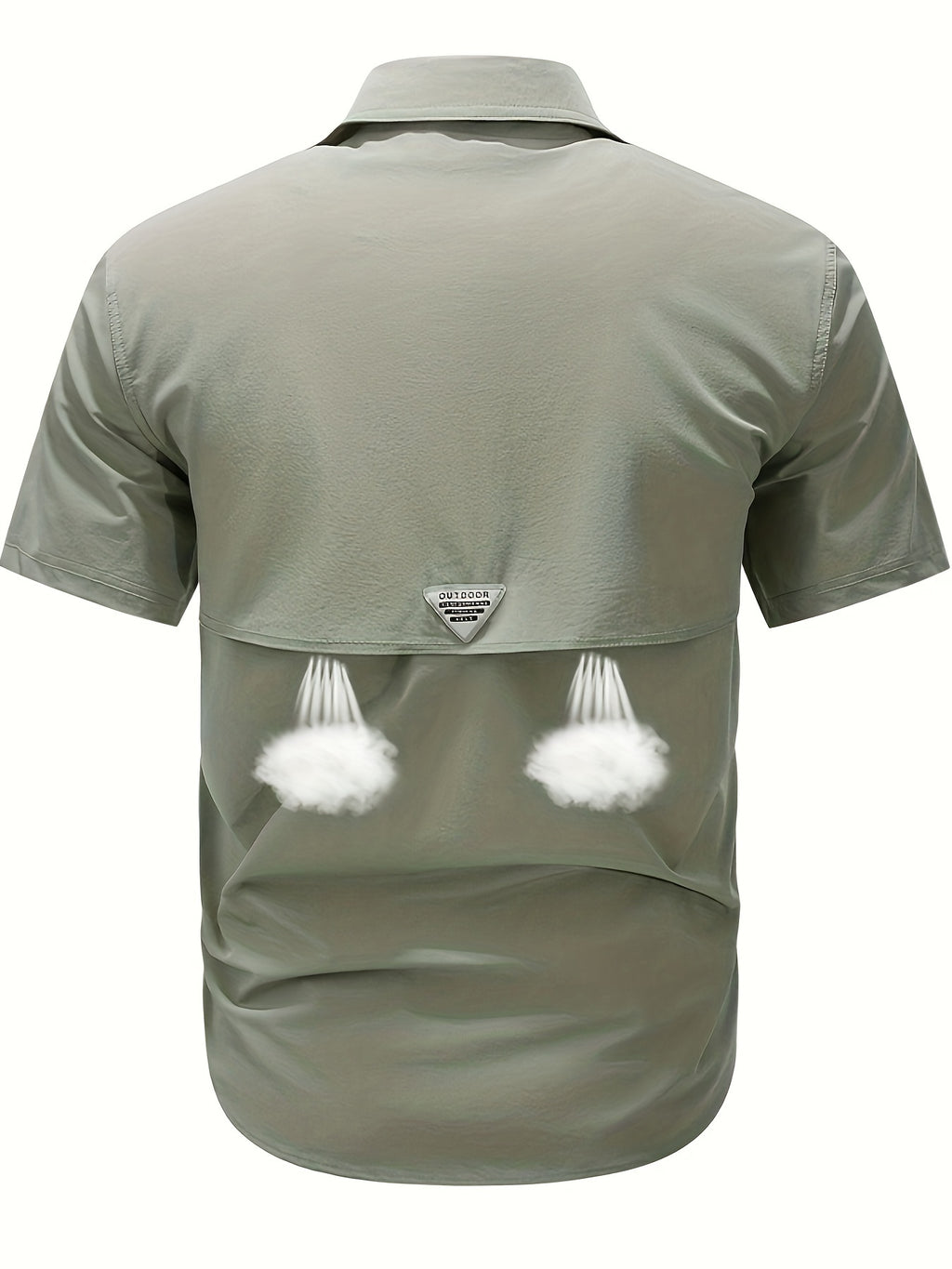 Men's Short-Sleeve Cargo Shirt, Flap Pockets, Breathable