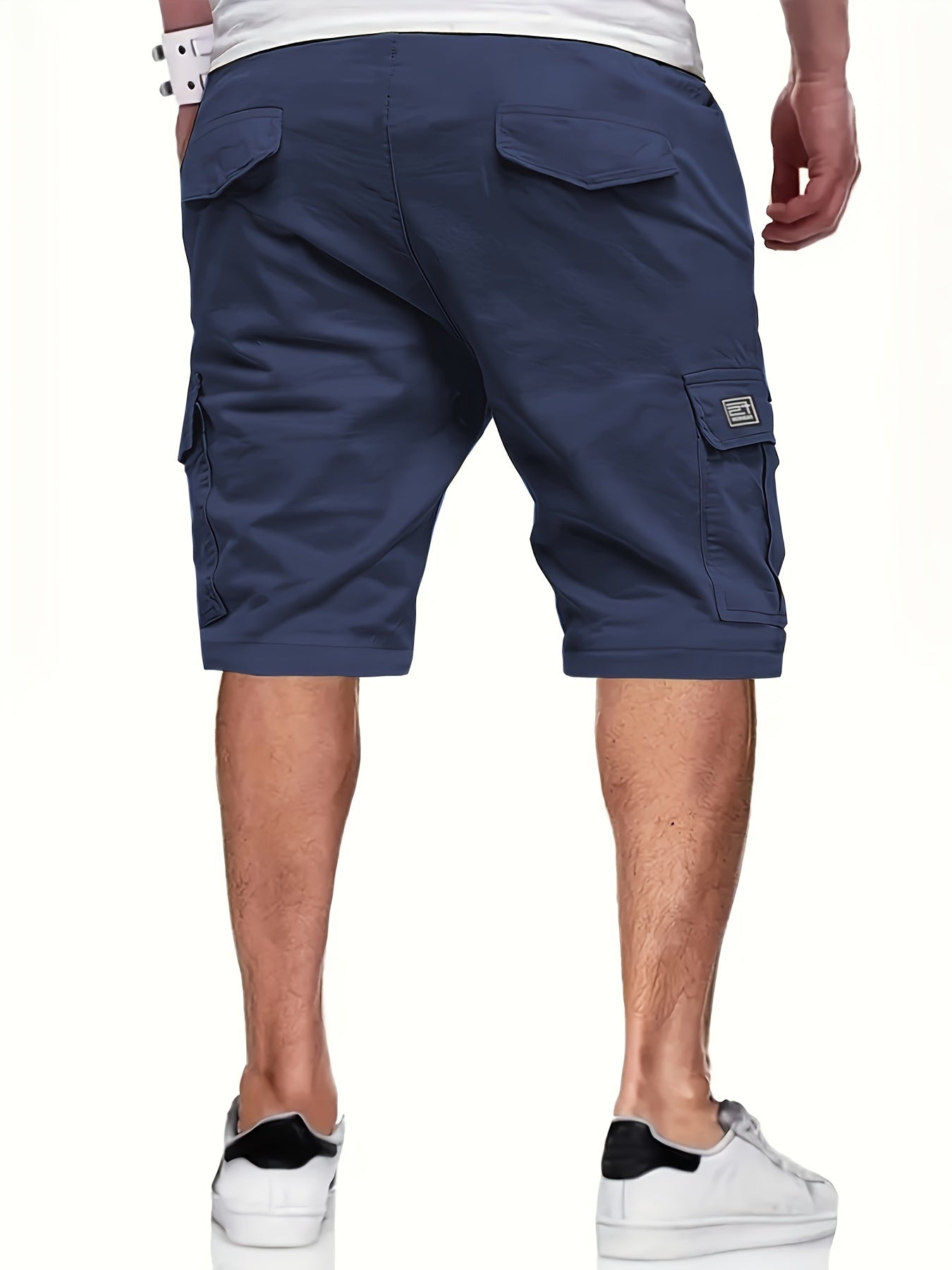 Men's Cargo Shorts, Loose Athletic Mid-Length, Summer Casual