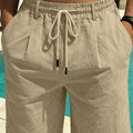Men's Linen Shorts, Breathable, Retro Casual Summer