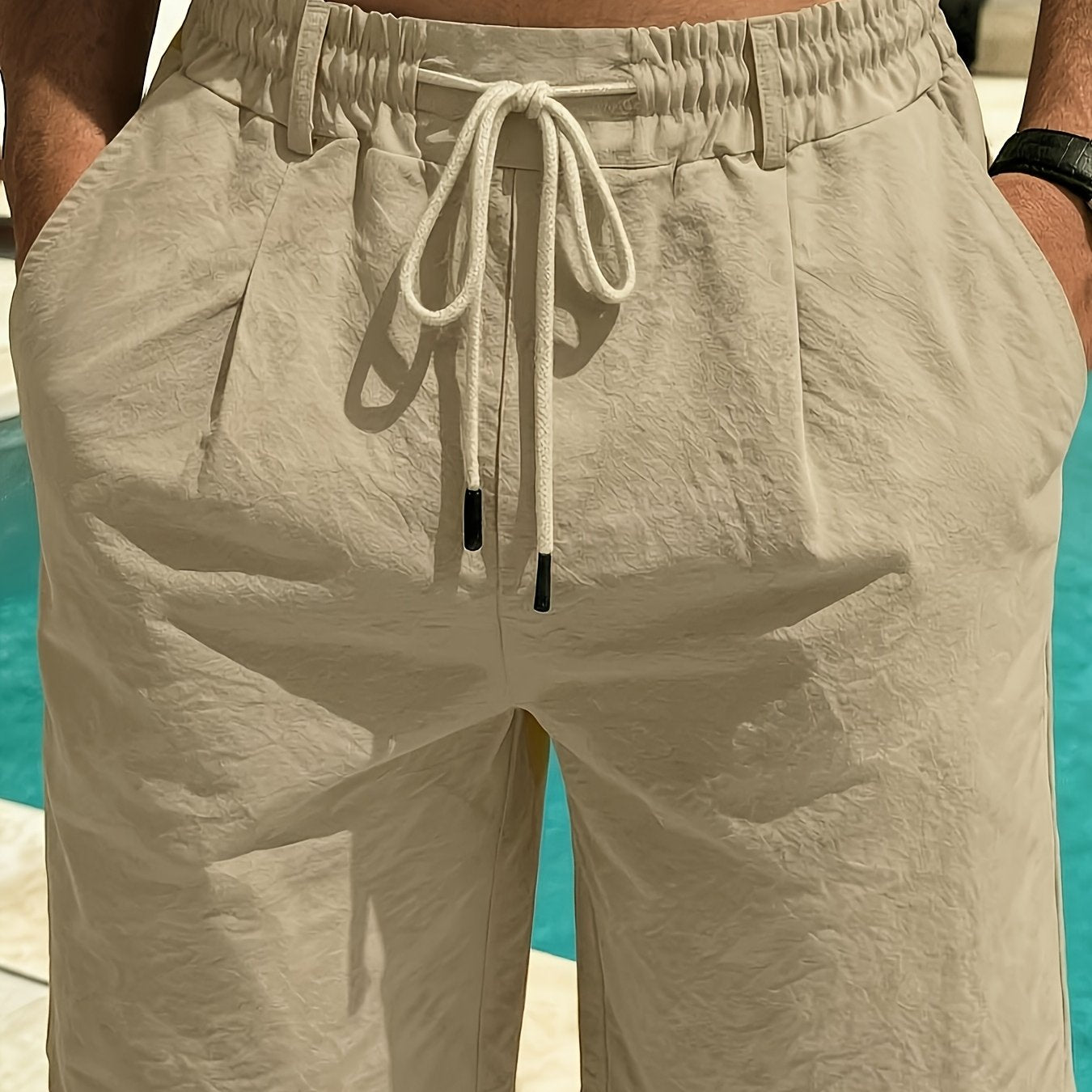 Men's Linen Shorts, Breathable, Retro Casual Summer