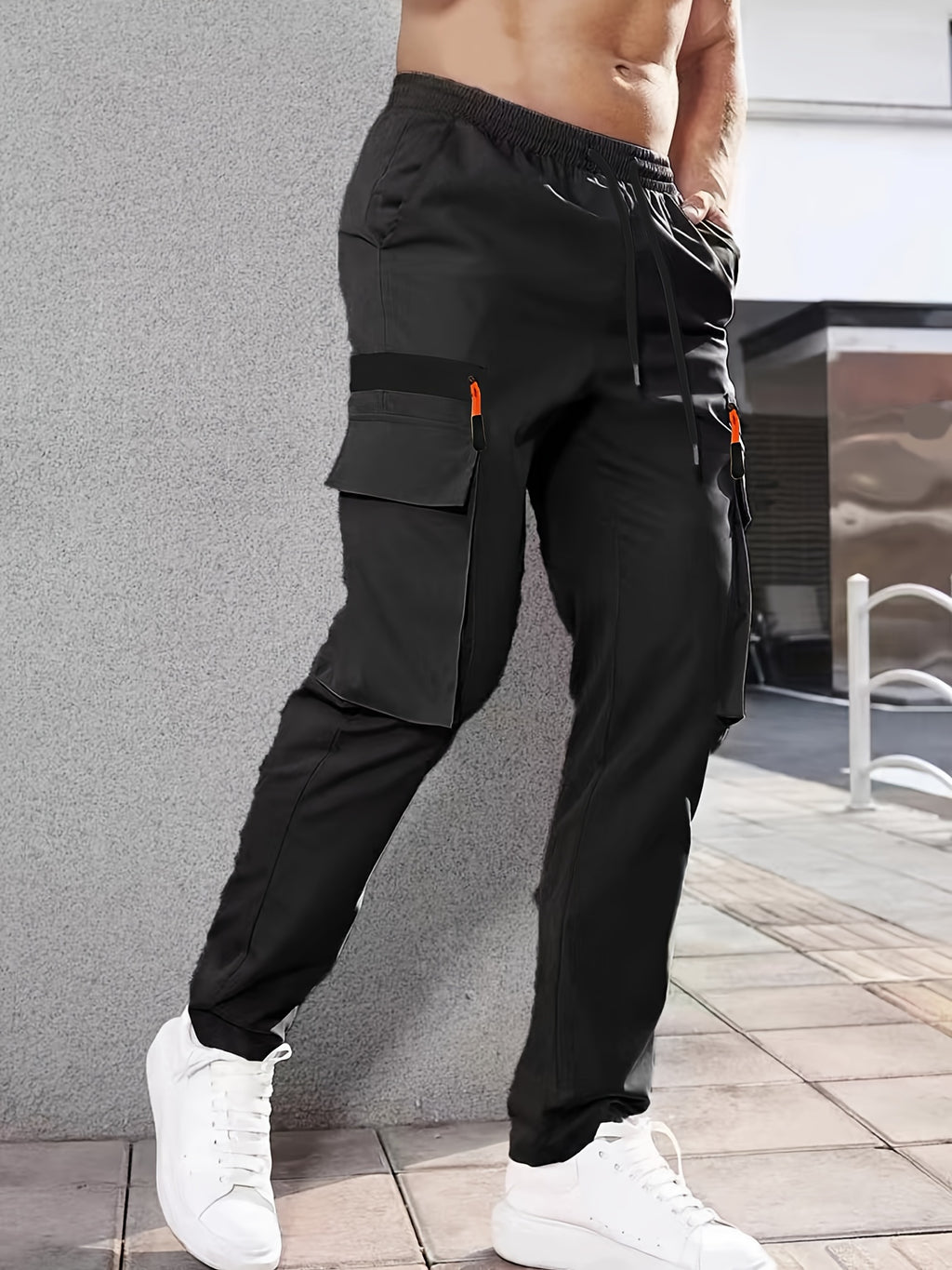 Men's Cargo Pants, Multi-Pocket, Straight-Cut Casual