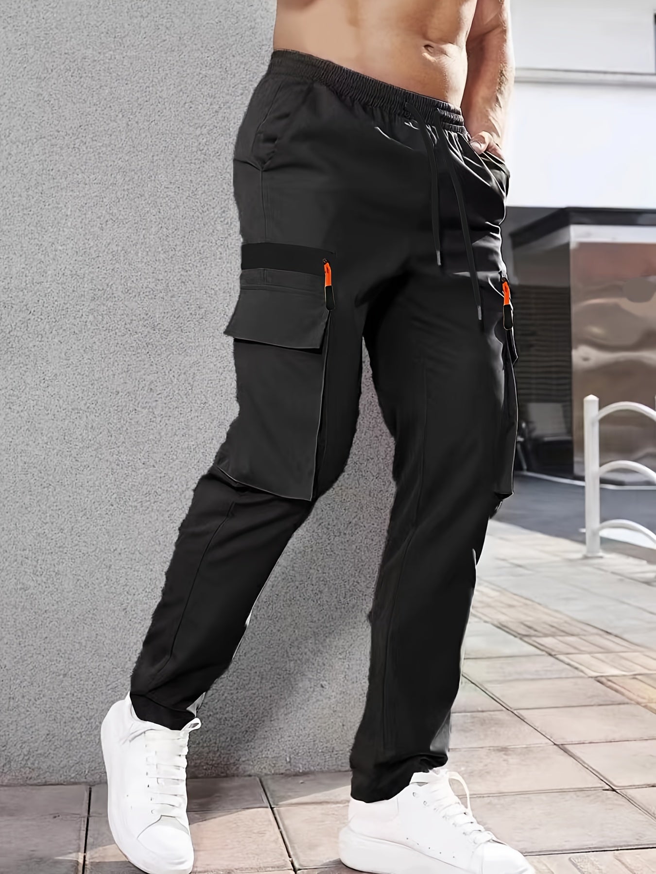 Men's Cargo Pants, Multi-Pocket, Straight-Cut Casual