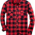 Men's Flannel Plaid Shirt, Long-Sleeve Casual