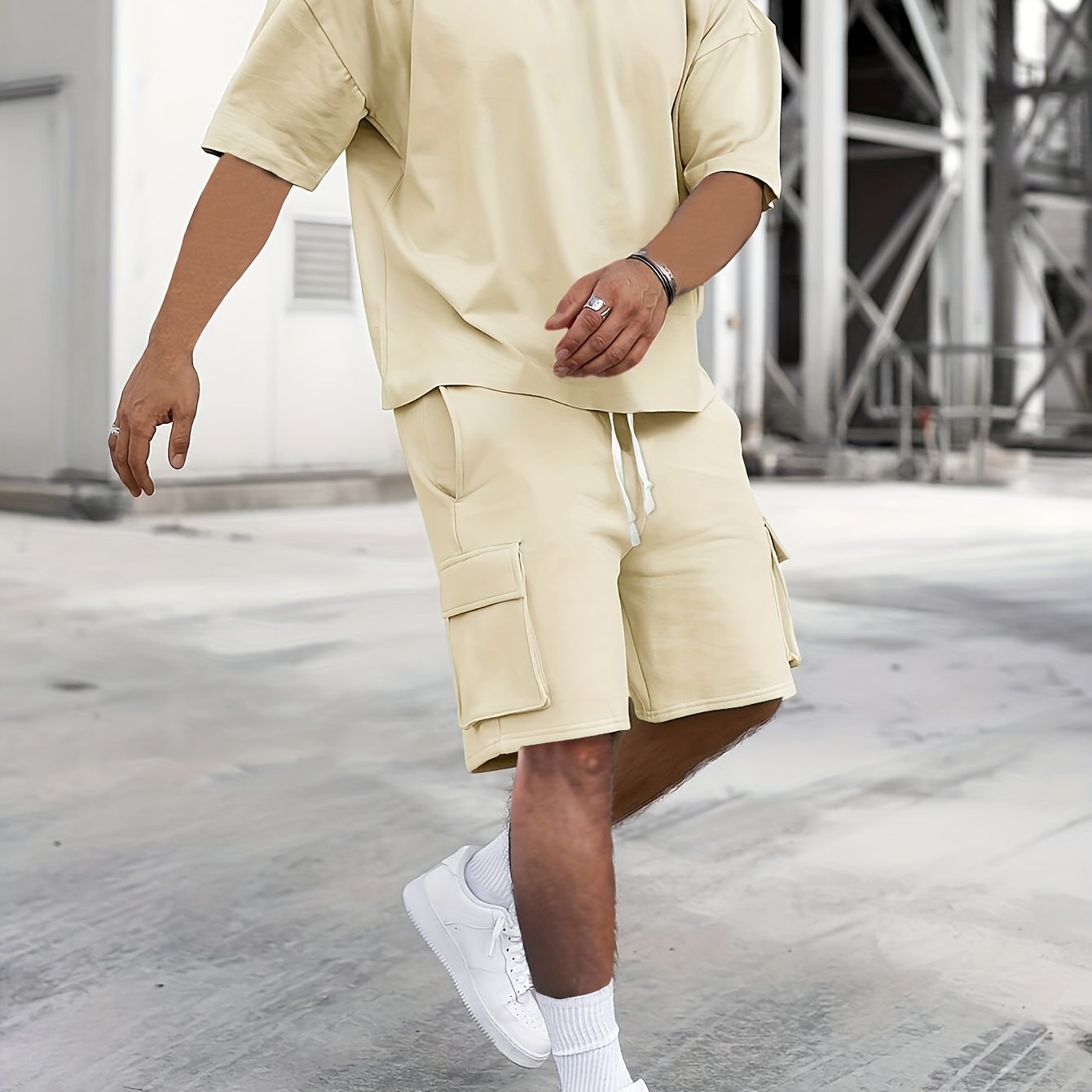 Men's Sport Shorts Set, Casual Two-Piece