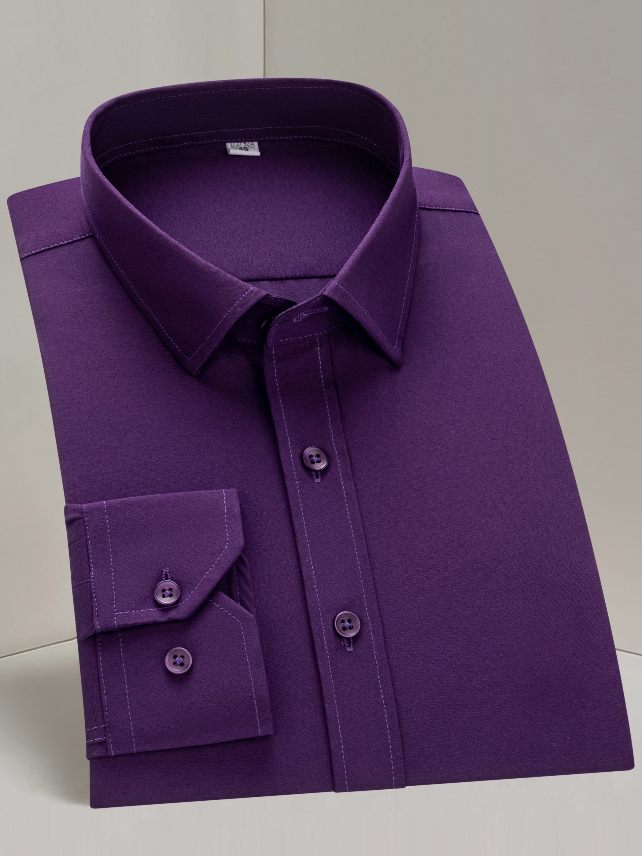 Men's Long-Sleeve Shirt, Solid, Stretch Business