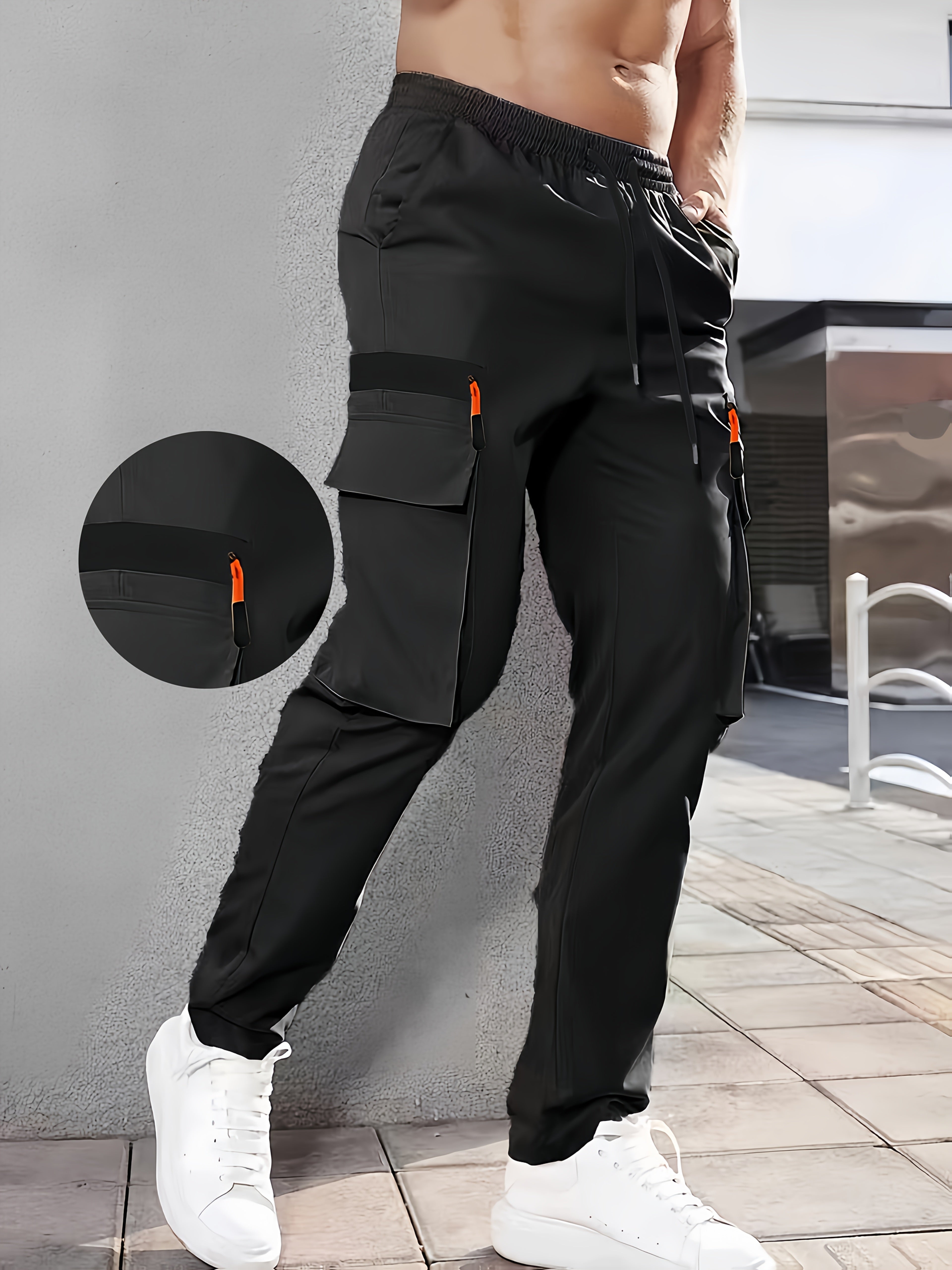 Men's Cargo Pants, Straight-Leg, Loose Multi-Pocket