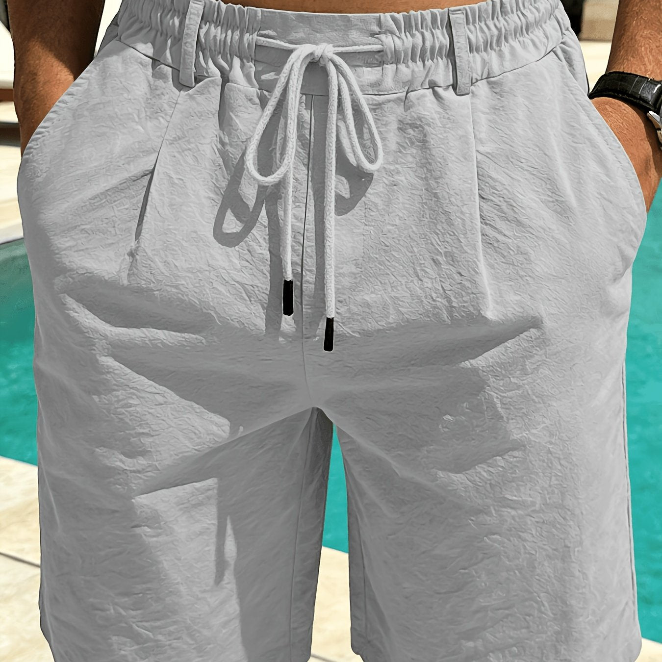 Men's Linen Shorts, Breathable, Retro Casual Summer