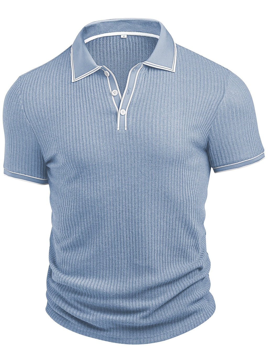 Men's Polo Shirt, Contrast Collar, Short-Sleeve