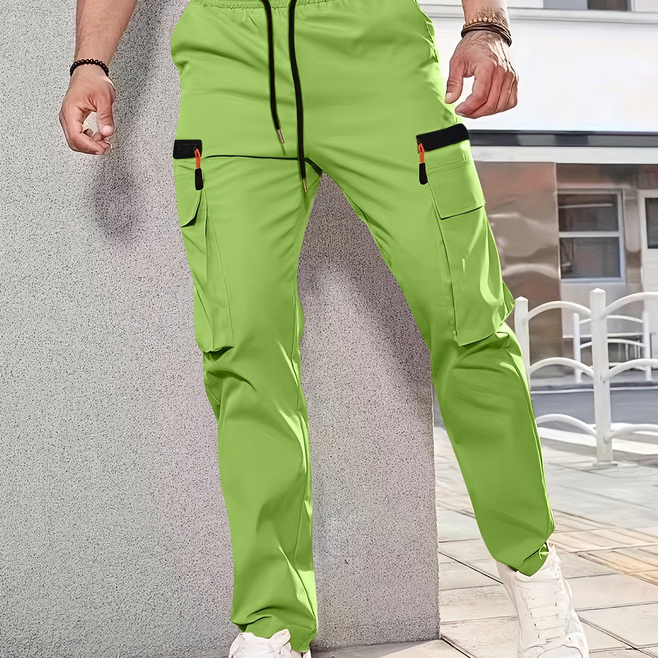 Men's Cargo Pants, Multi-Pocket, Straight-Cut Casual