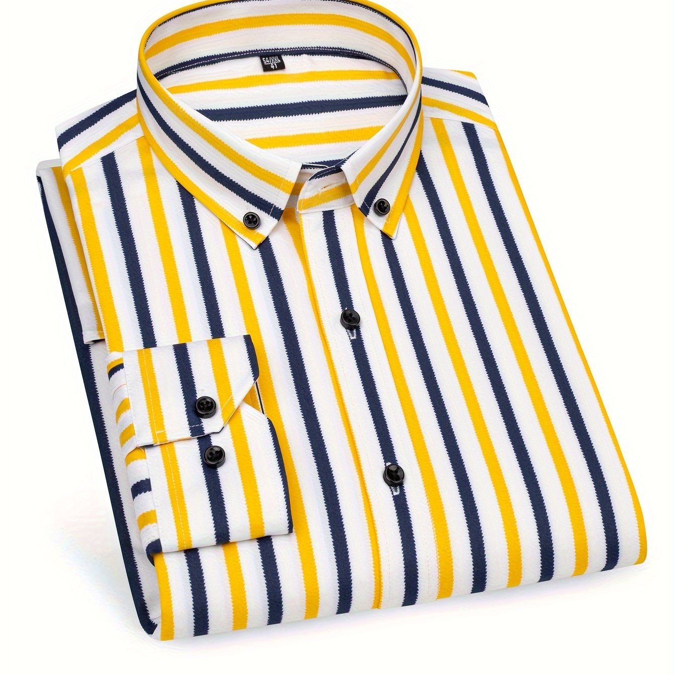 Men's Long-Sleeve Shirt, Vertical Stripe, Slim Dress
