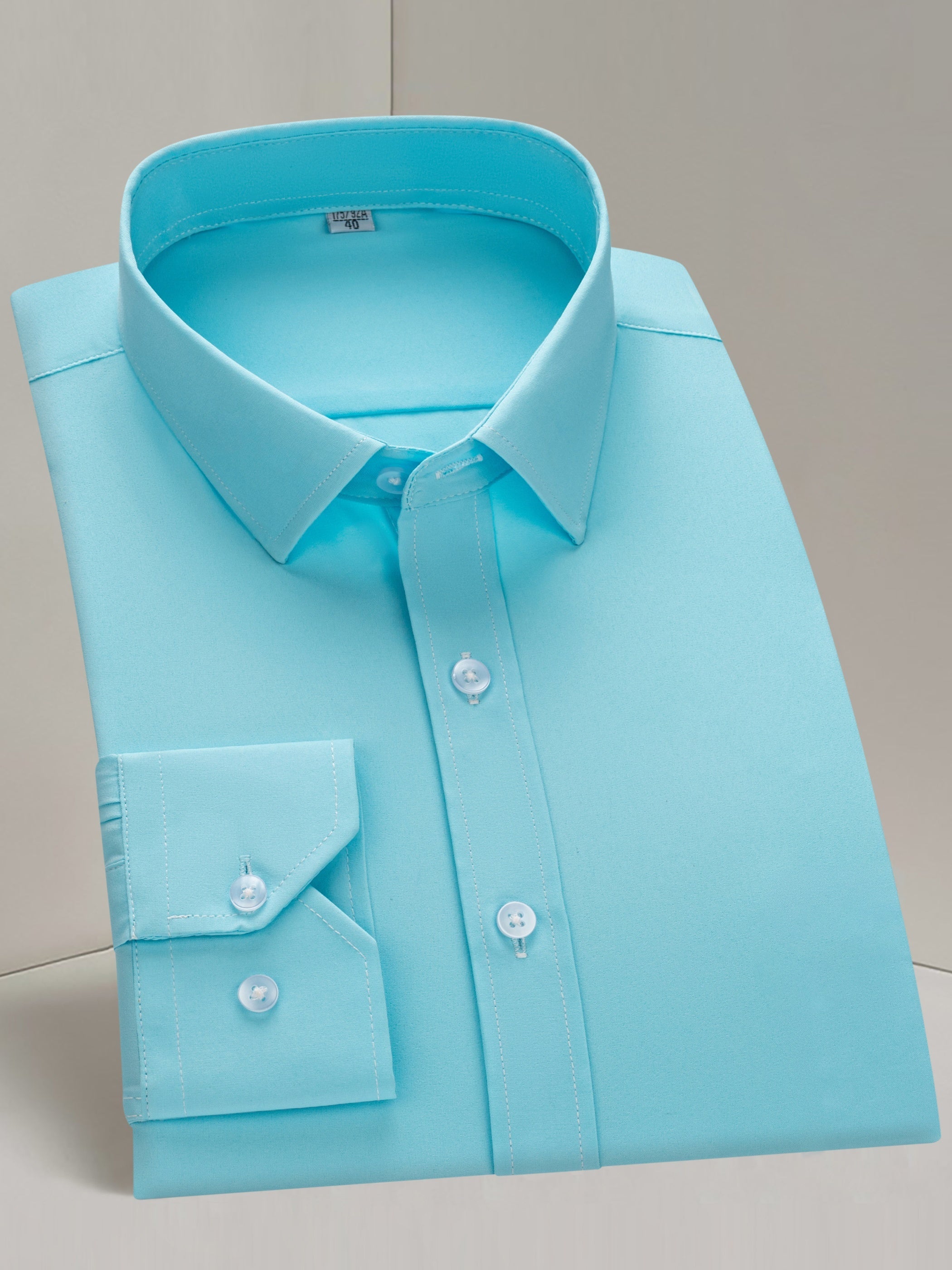 Men's Long-Sleeve Shirt, Solid, Stretch Business