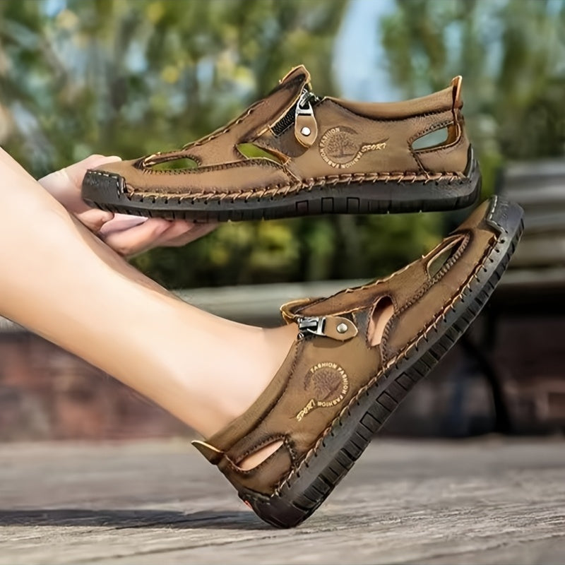 Men's Hand-Stitched Sandals, Non-Slip Outdoor