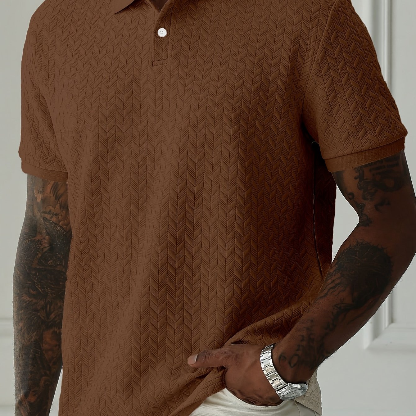 Men's Short-Sleeve Shirt, Casual Solid