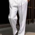 Men's White Trousers, Classic Versatile Casual