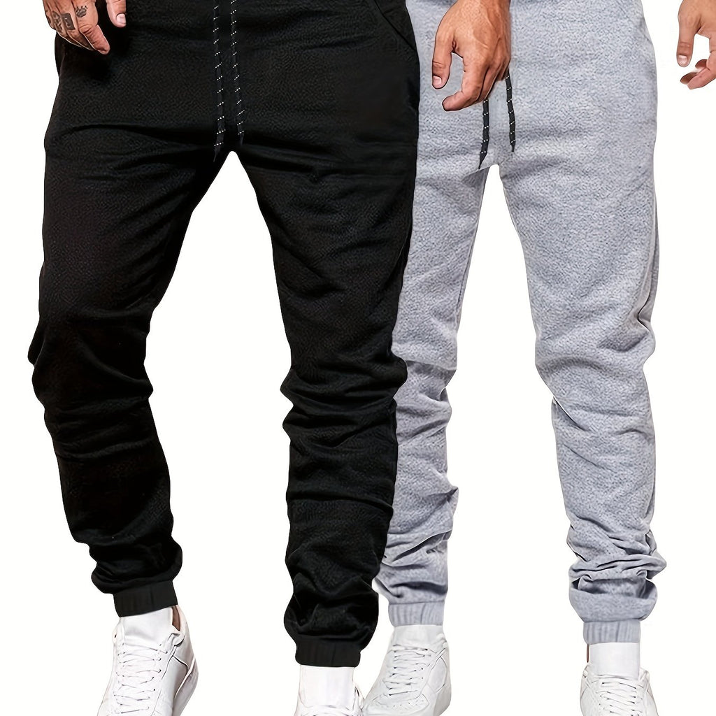 Men's Sports Joggers, Drawstring, 2-Pack