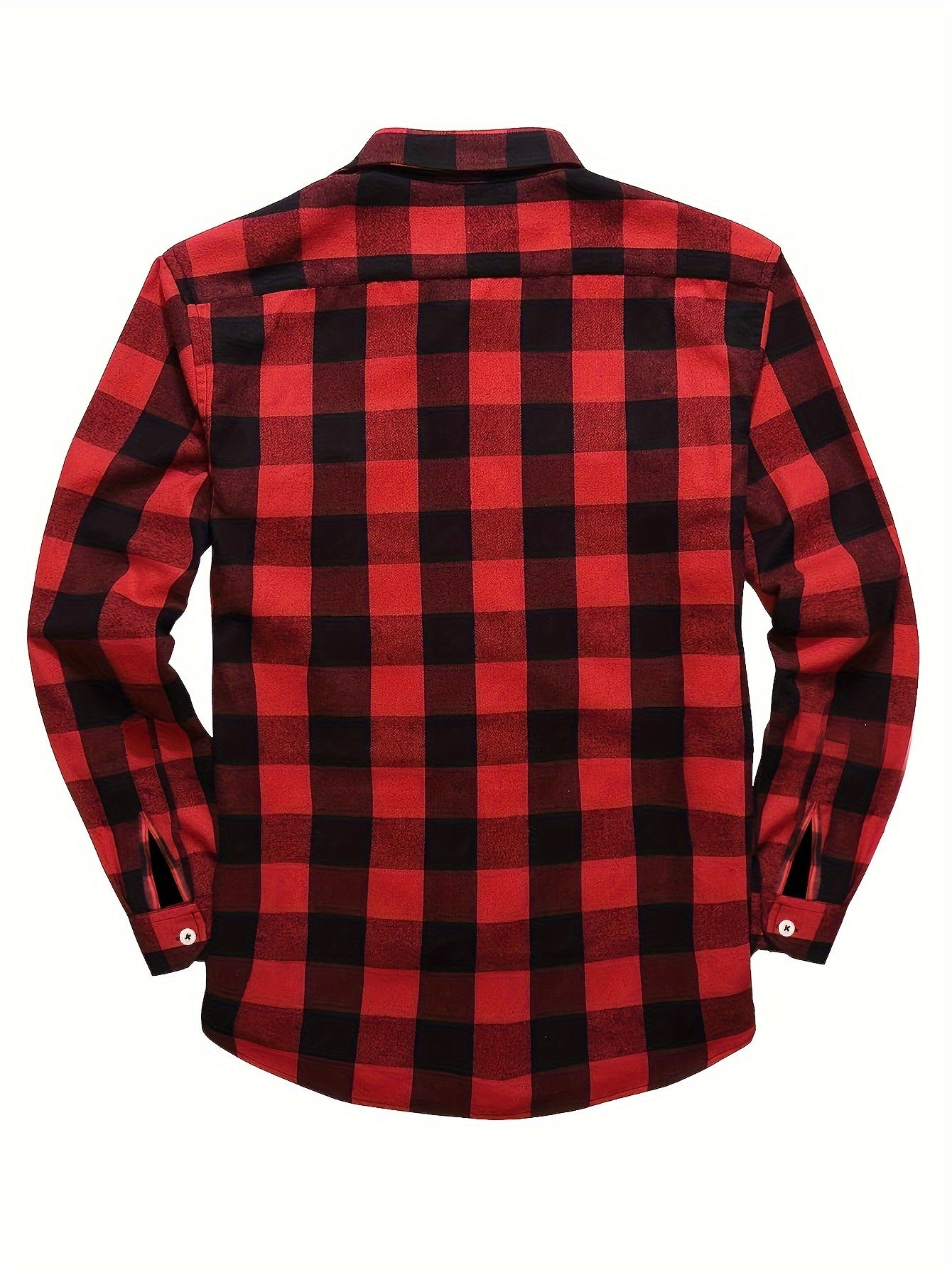Men's Flannel Plaid Shirt, Long-Sleeve Casual