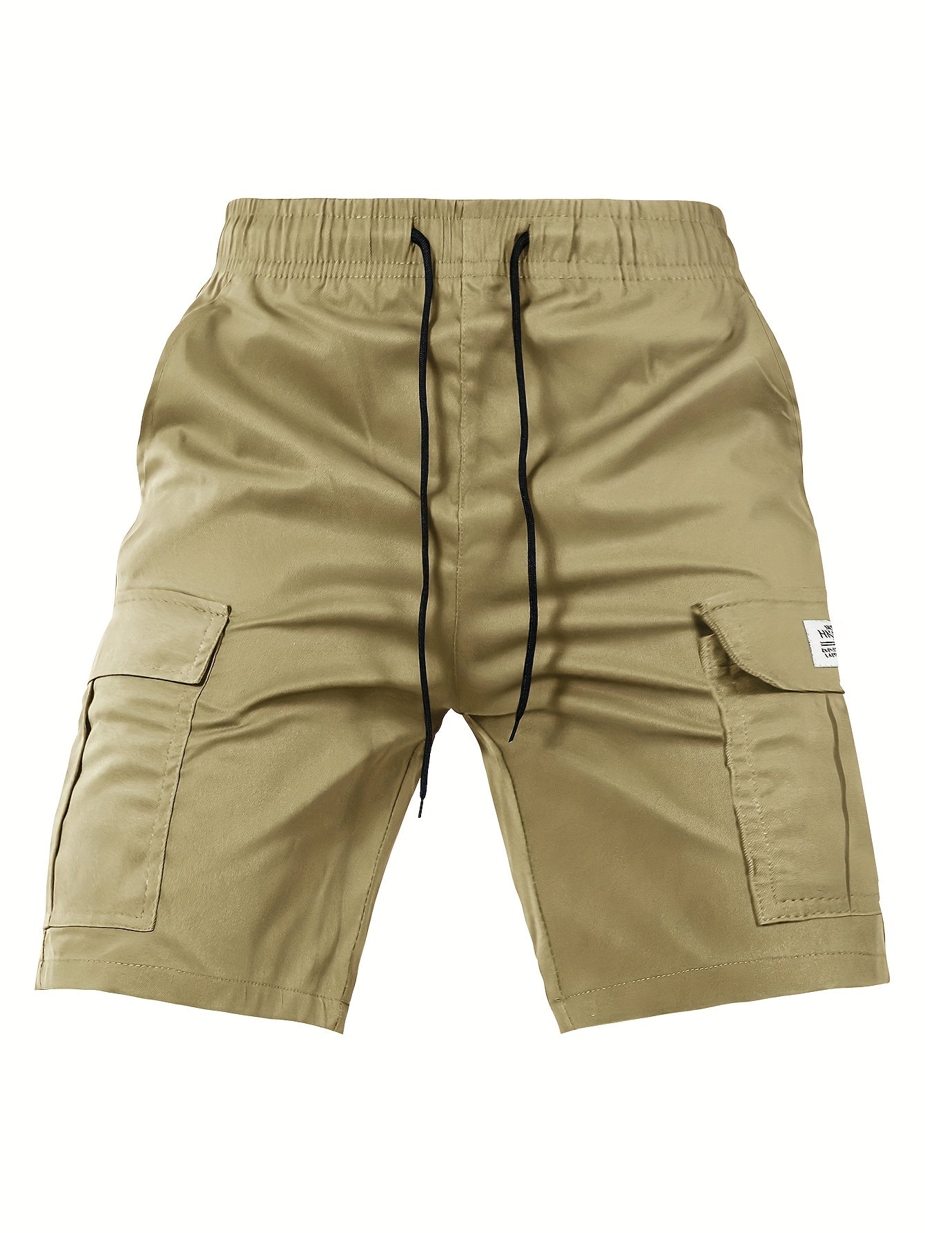 Men's Cargo Shorts, Elastic Waist Drawstring, Large Pockets