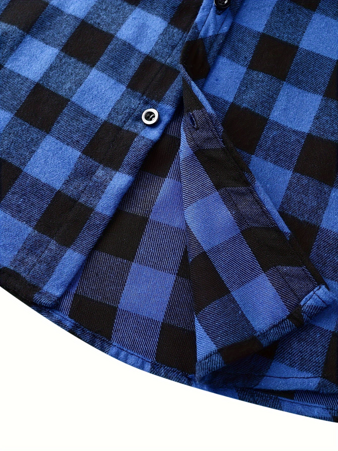Men's Hooded Plaid Shirt, Long-Sleeve