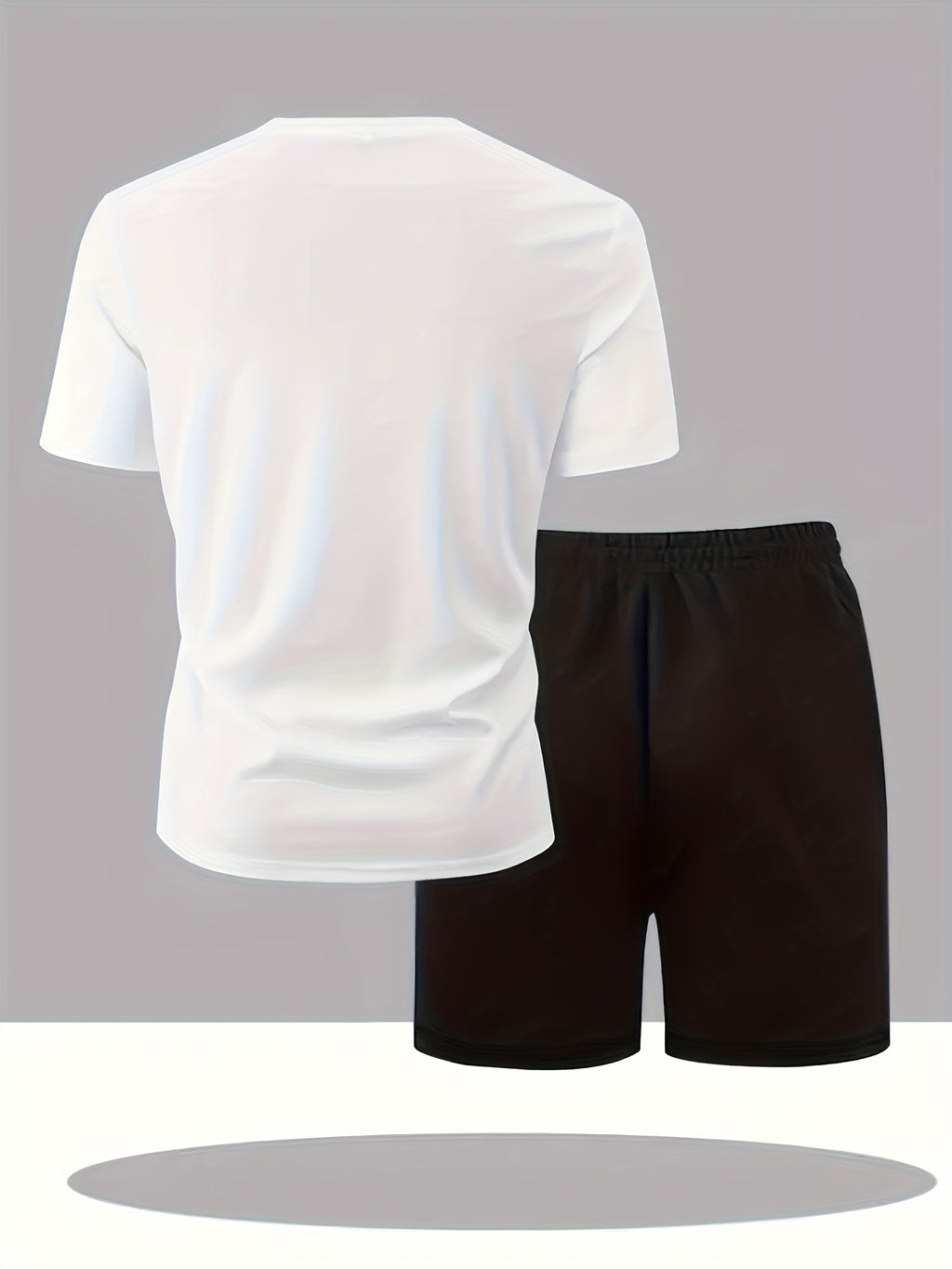 Men's Printed T-Shirt & Shorts Set, Short-Sleeve
