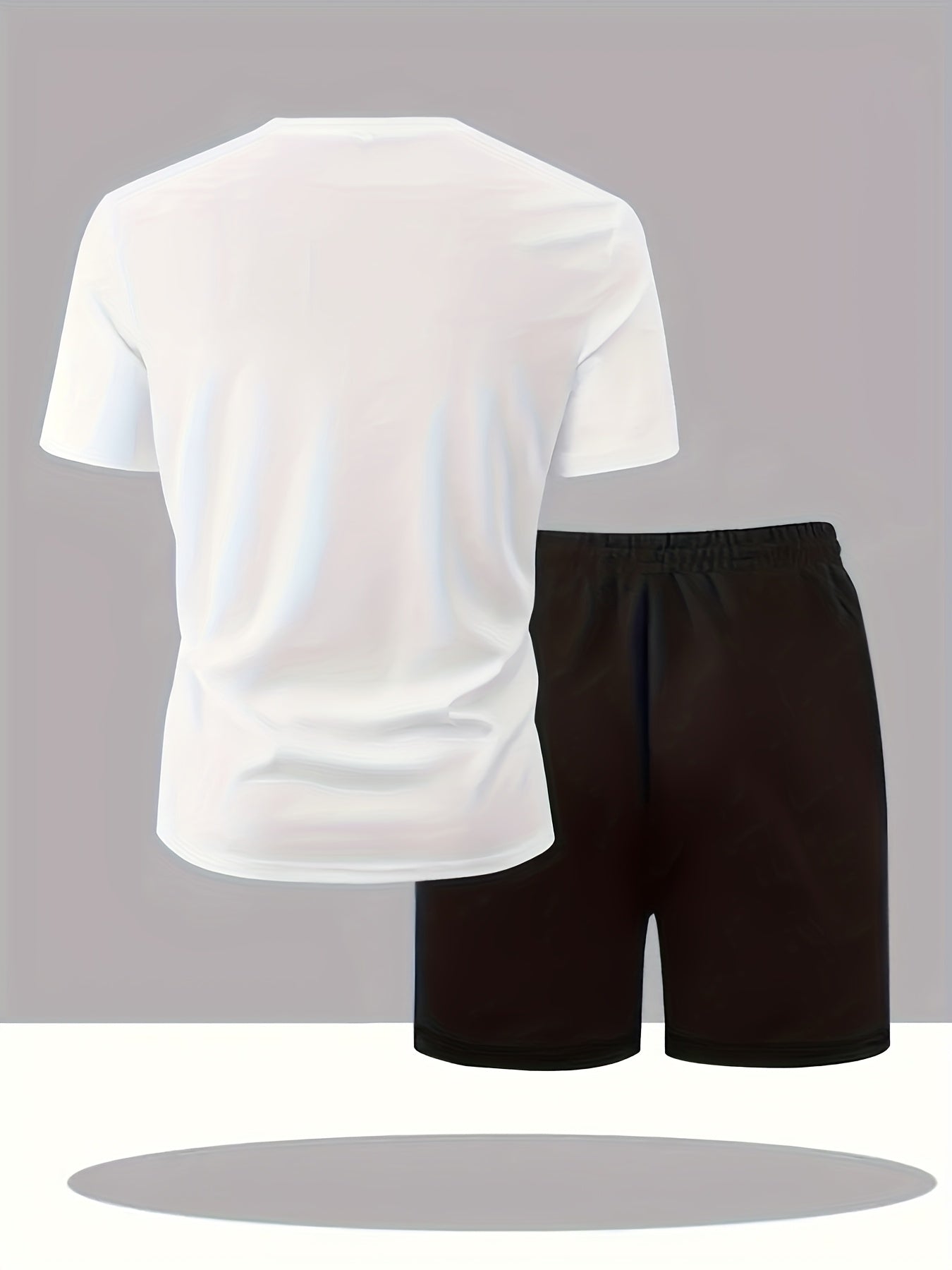 Men's Printed T-Shirt & Shorts Set, Short-Sleeve