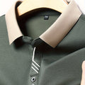 Men's Long-Sleeve Polo Shirt, Lapel Collar, Lightweight