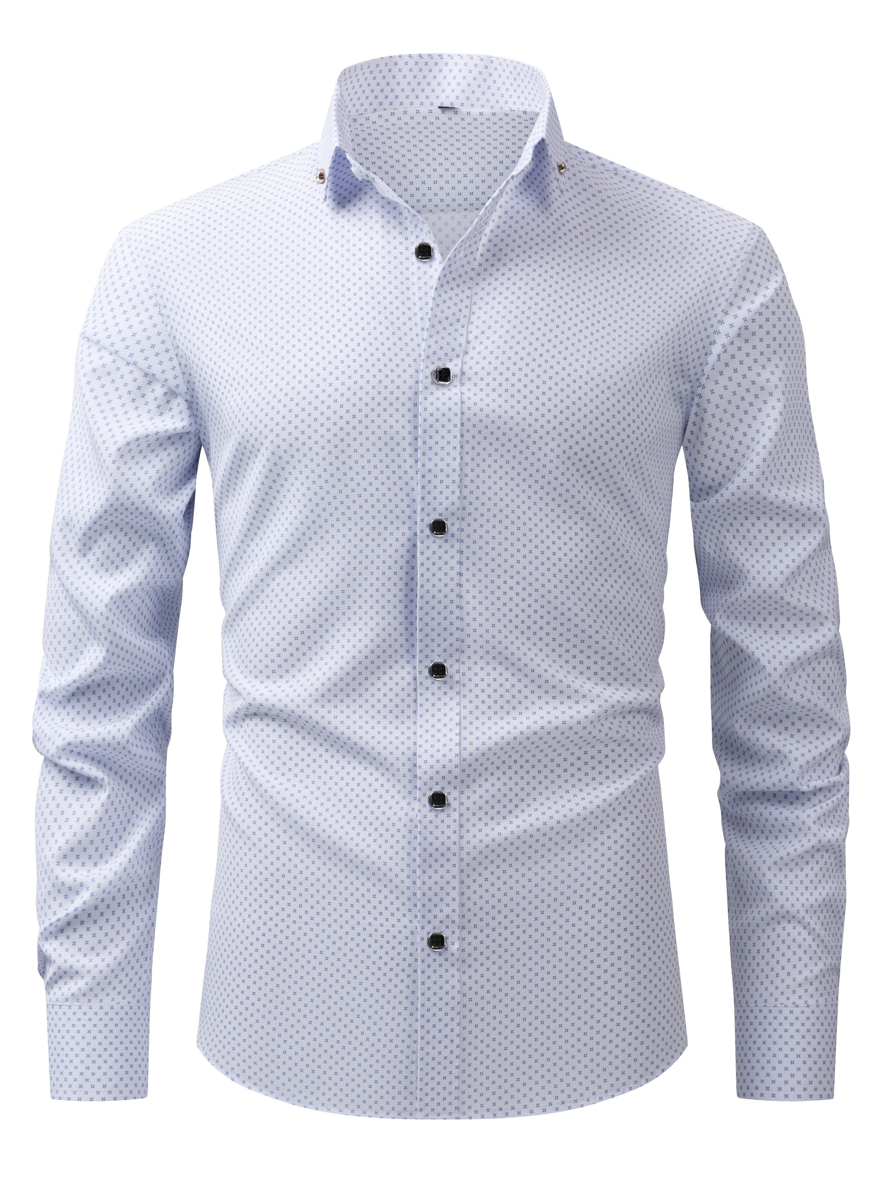 Men's Long-Sleeve Shirt, Floral, Business Formal