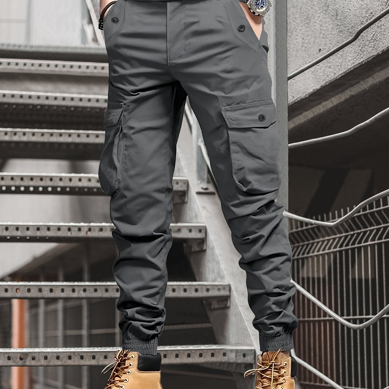 Men's Casual Ankle Pants, Drawstring, Tapered Lightweight