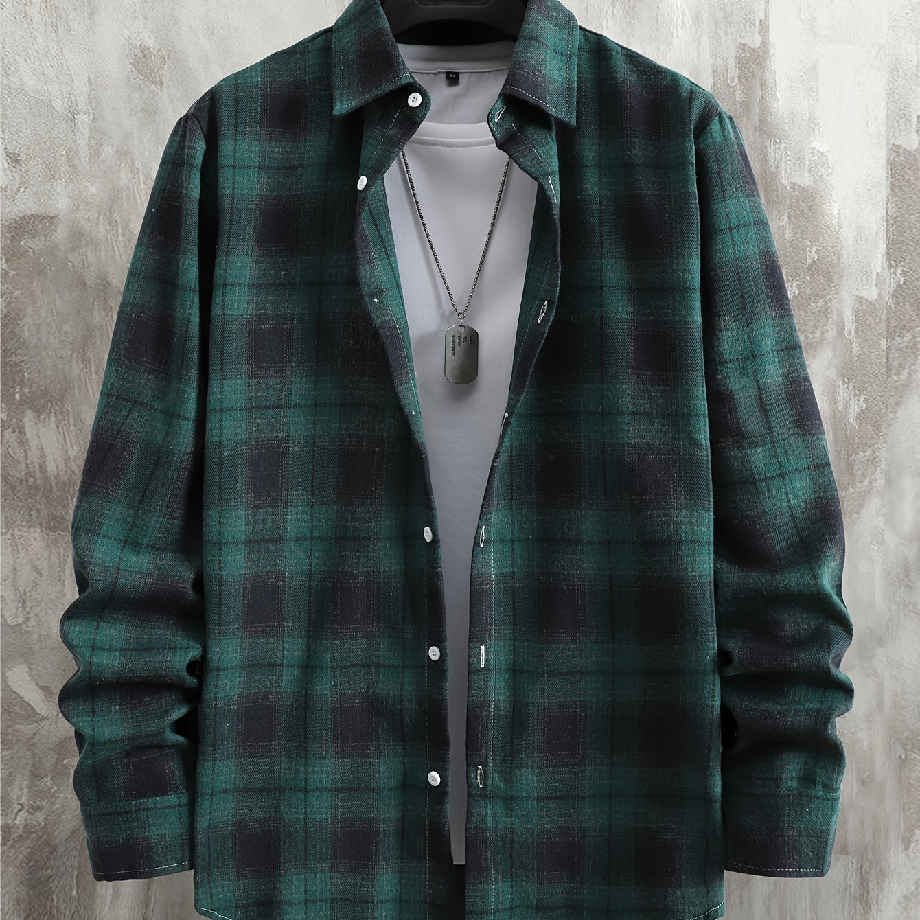 Men's Flannel Shirt, Loose-Fit Plaid, Long-Sleeve