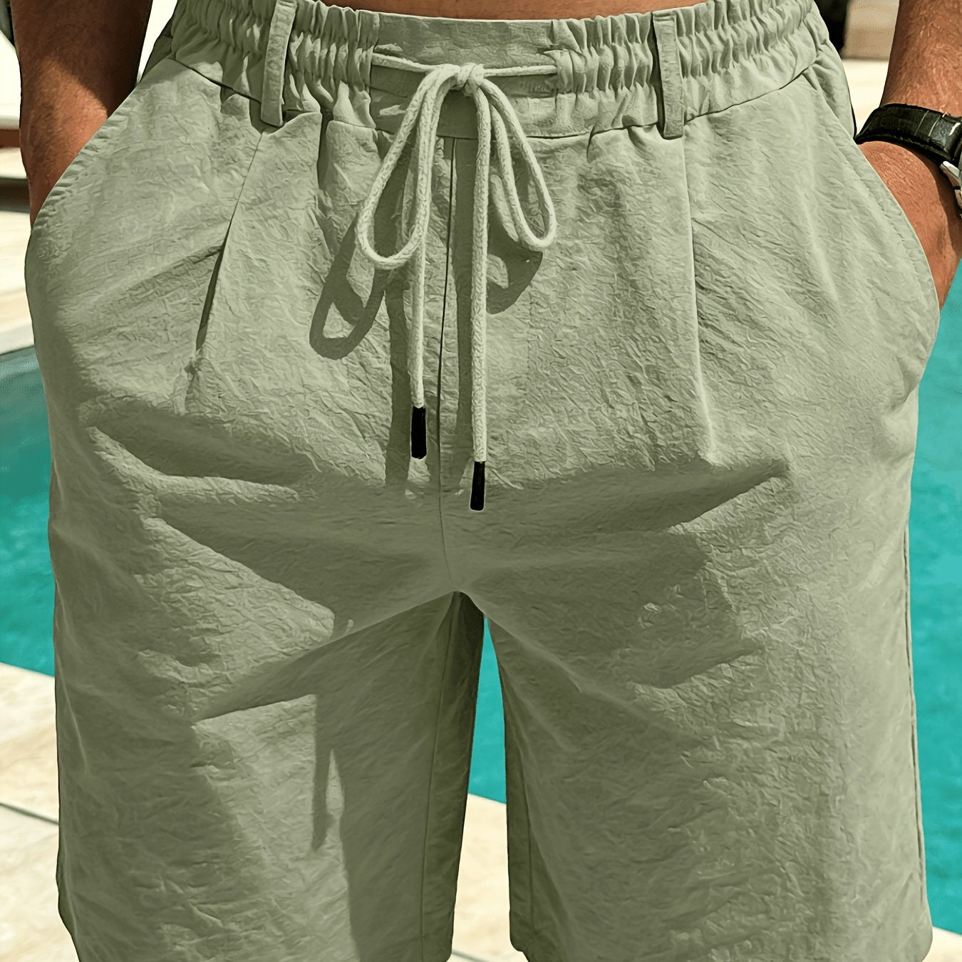 Men's Linen Shorts, Breathable, Retro Casual Summer